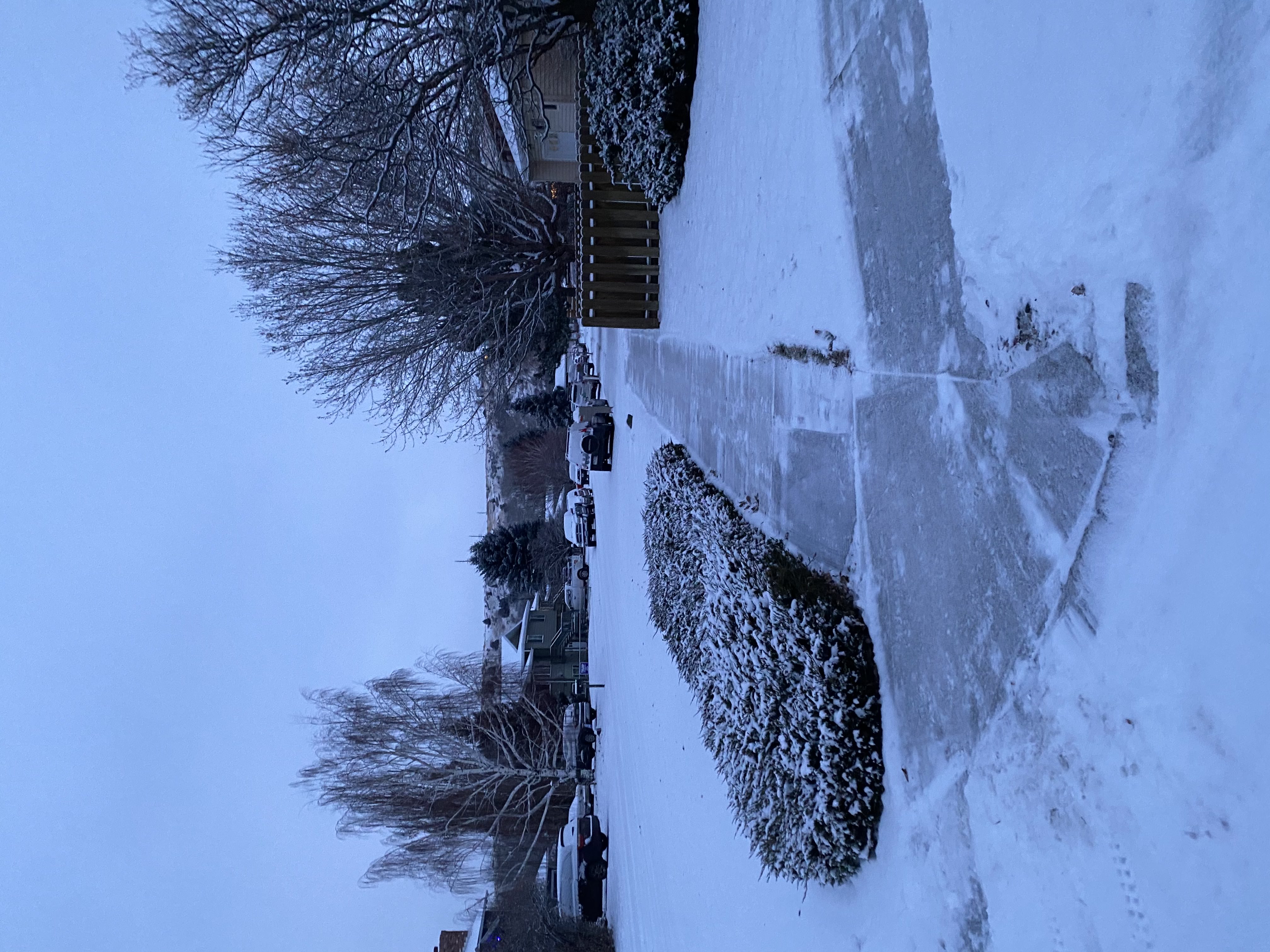 Plowed residential driveway in Bozeman